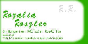 rozalia roszler business card